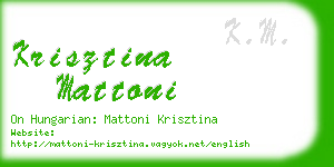 krisztina mattoni business card